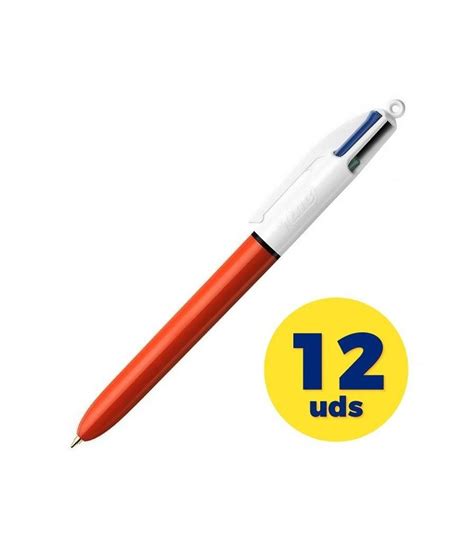 Bic bolígrafo original fine de 4 colores recargable caja 12u 150474