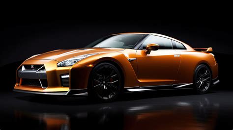 Coup Picture Of A Orange Nissan Gtr Coupe Backgrounds | JPG Free Download - Pikbest