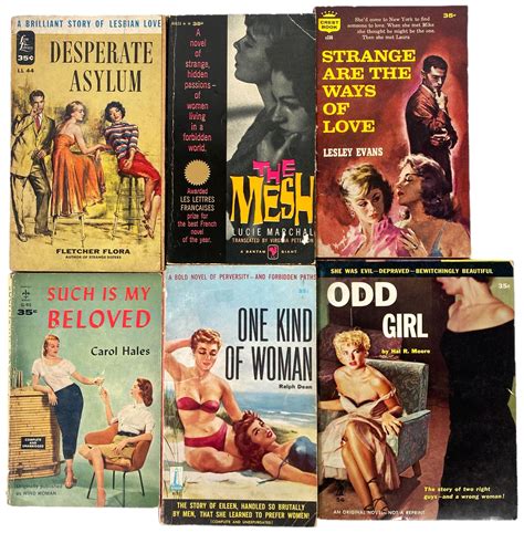 Collection Of Six Early Lesbian Pulp Novels Of The 1950s Collection