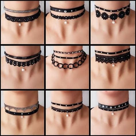 Schwarzer Choker Perlen Choker Spitze Choker Zierlicher Choker