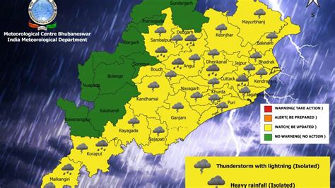 Imd Issues Thunderstorm With Lightning Alert For 10 Odisha Districts