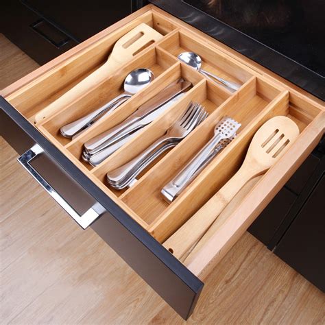 Cutlery Tray with 7 Compartments,Used for Drawer Organizer and Divider ...