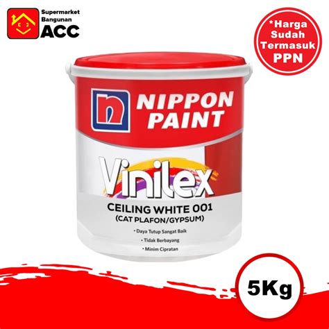 Jual Vinilex Ceiling White Cat Plafon Cat Gipsum Kg Shopee