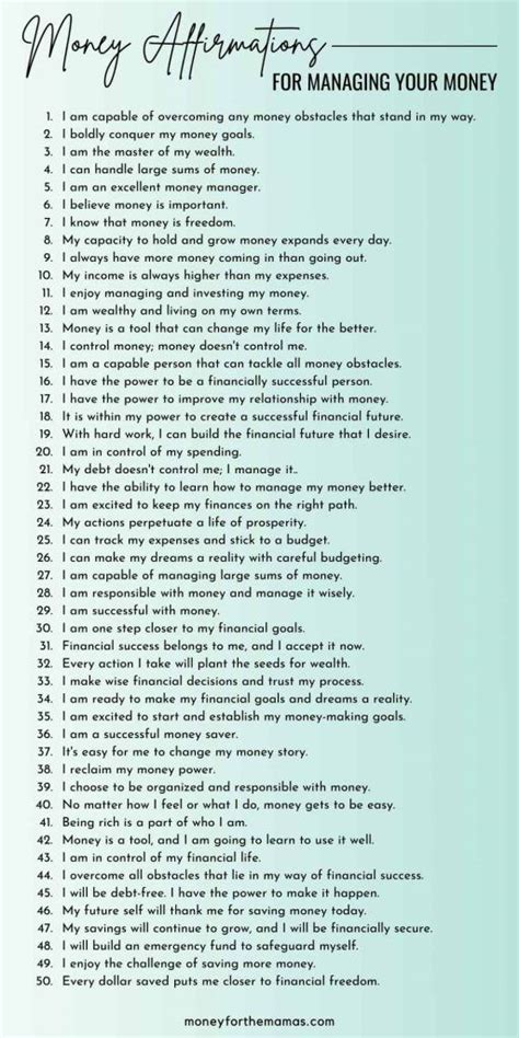 250 Money Affirmations To Catapult Your Wealth Artofit