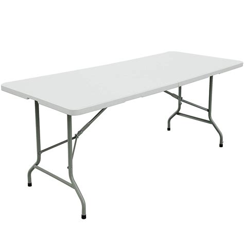 SKONYON 6ft Portable Plastic Folding Table, White - Walmart.com