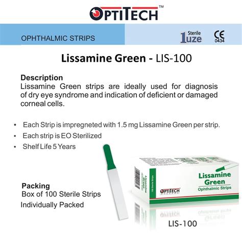 Lissamine Green Ophthalmic Strips Lis Pack Of Strips At Best