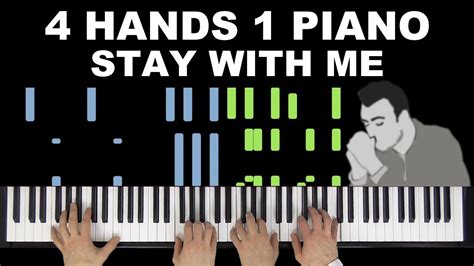 Sam Smith Stay With Me 4 Hands 1 Piano Synthesia YouTube