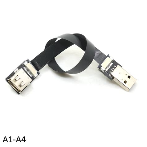 3a Fpv Monitor Standard Usb 20 Male To Female Ffc Super Soft Ultra Thin Flat Fpc Charging Av