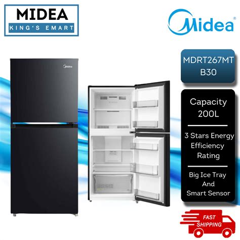 Midea Toshiba 200l 2 Door Refrigerator Mdrt267mtb30 Gr B22mpss No