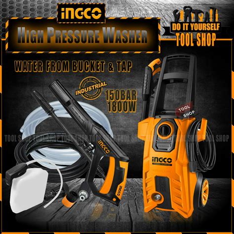 Ingco High Pressure Washer 1800W 150Bar HPWR18008 Tool Shop