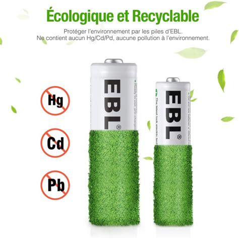 Pack De Piles Rechargeables Aa Et Un Chargeur Ebl