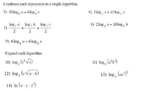 Solved Condense Each Expression To A Single Logarithm 5 30 Chegg