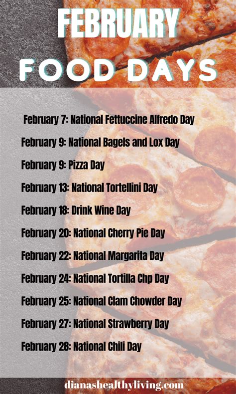 National Food Holiday Calendar Calendar Nonah Annabela