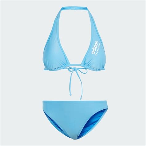 Adidas Padded Neckholder Bikini Blue Free Delivery Adidas UK