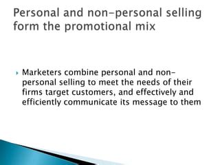 17 Describe The Differences Between Personal Selling PPT