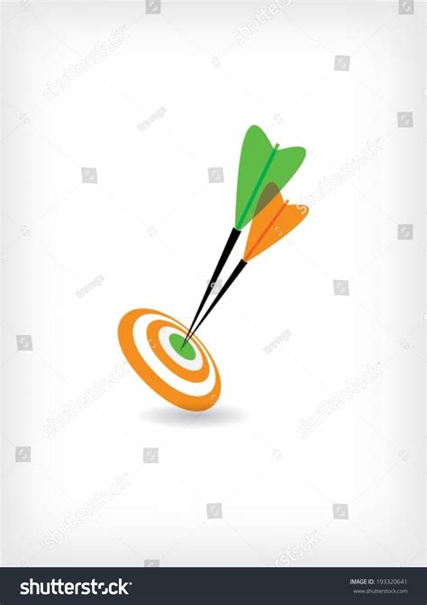 Darts Hitting Mark Stock Vector Royalty Free 193320641 Shutterstock