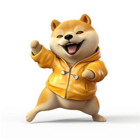 Chubby Shiba Inu Un Lindo Personaje De Dibujos Animados Kawaii Bailando