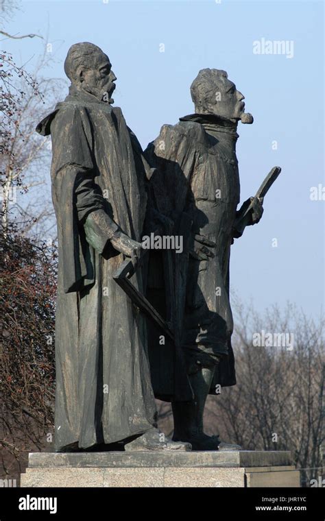 Monument To Tycho Brahe And Johannes Kepler By Czech Sculptor Josef