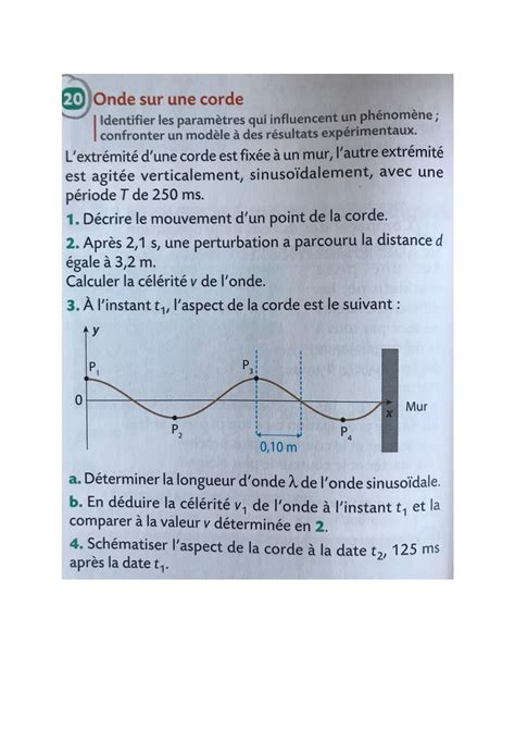 Re Sp Cialit Les Ondes M Caniques Progressives Exercices Calameo