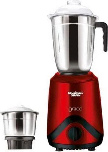 500 Watts Khaitan Orfin Grace Juicer Mixer Grinder 2 Jars Red At Rs