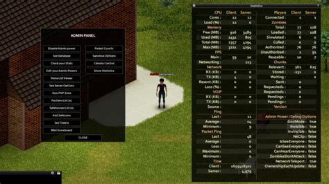 How To Access The Project Zomboid Build Multiplayer Admin Panel