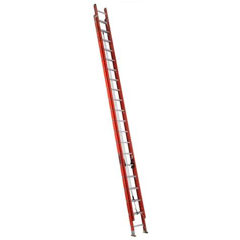 Louisville Ladder 40 Ft Fiberglass Extension Ladder With 300 Lbs Load