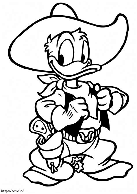 Un Lindo Pato Donald 2 Para Colorear