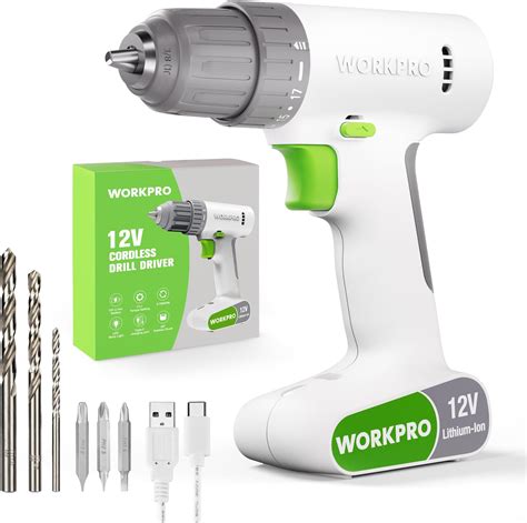 Workpro Perceuse Visseuse Sans Fil V Tout En Un Avec Mandrin Mm