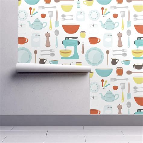 Vintage Kitchen Wallpaper My Vintage Kitchen by Calobeedoodles Retro ...