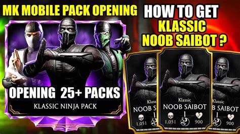 Mk Mobile Klassic Ninja Pack Opening How To Get Noob Saibot