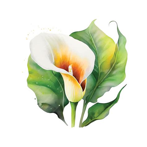 Premium Vector Calla Lily Watercolor Paint