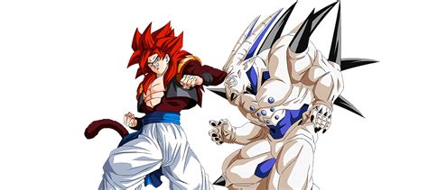 Gogeta Ssj4 Vs Omega Shenron Render [db Legends] By Maxiuchiha22 On Deviantart