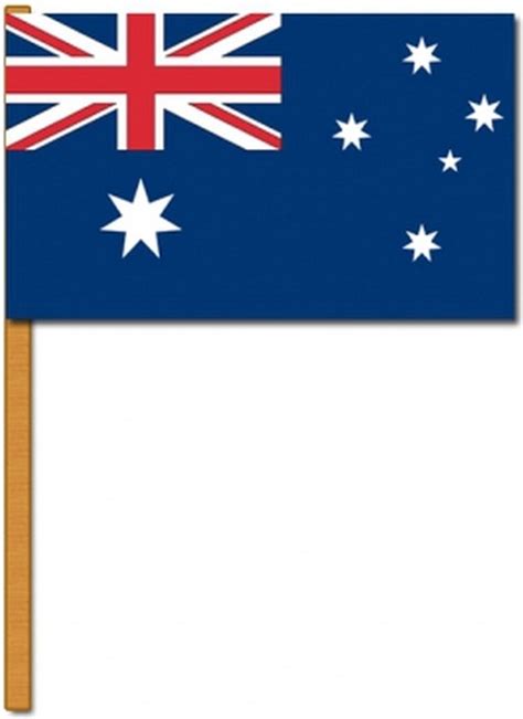 Luxe Zwaaivlag Australie X Cm Op Stok Landen Versiering