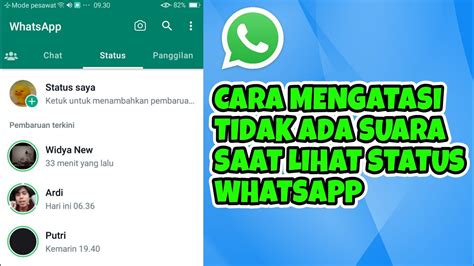 Cara Mengatasi Status WhatsApp Tidak Ada Suaranya YouTube