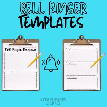 Bell Ringer Warm Up Templates Bundle By Lovelearnlewis Tpt