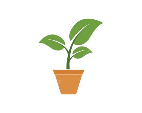 Design Of Icon Logo Vector Illustration Featuring A Potted Plant Vector