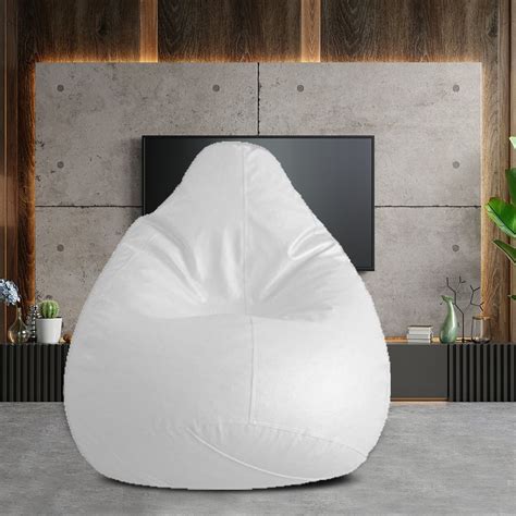 Xxxl Shira 24 Tear Drop Bean Bag Cover Without Beans White At Rs