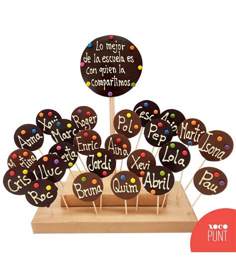 Regalo De Chocolate Personalizado Para Maestros Y Profesores Piruletas