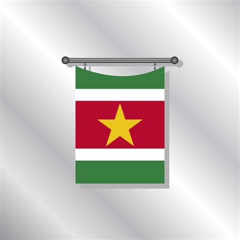 Ilustraci N De La Plantilla De La Bandera De Surinam Vector Premium