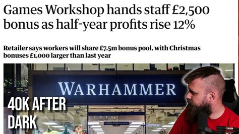 £7 5m Bonus For Games Workshop Staff 40k After Dark Youtube