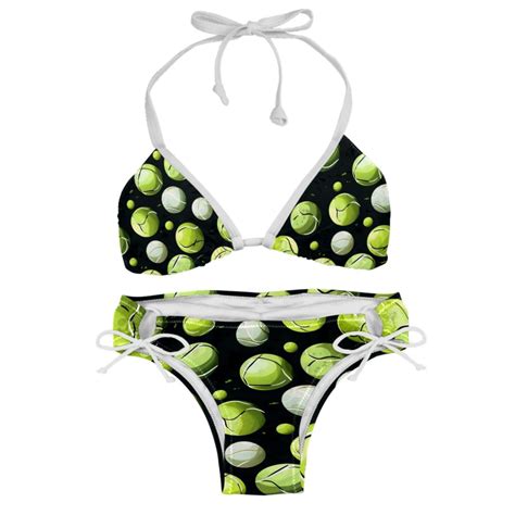 Tennis Bikini Set With Detachable Sponge Adjustable Strap Two Pack