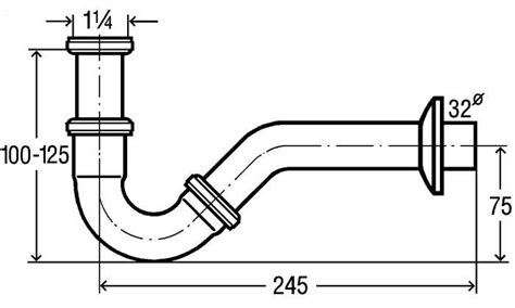 Sanibel Bidet Röhrengeruchverschluß Viega verchromt DN 32