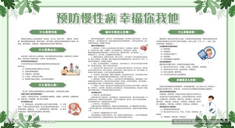 预防防治慢性病健康教育宣传栏设计图展板模板广告设计设计图库昵图网