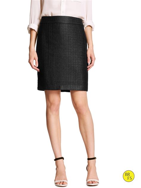 Factory Coated Bouclé Pencil Skirt Banana Republic