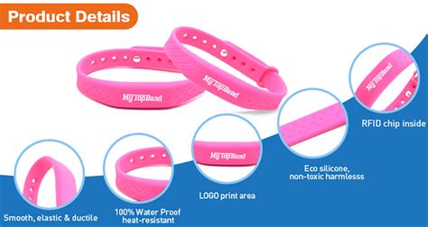 Adjustable Cashless Payment Wristband Nfc Silicone Bracelets