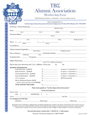 Fillable Online Kkytbs Tbs Alumni Association Membership Form Note