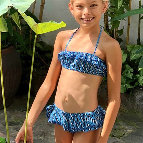 Maillot de bain été fille bleu roi blanc Filles 2 12 ans La Faute à