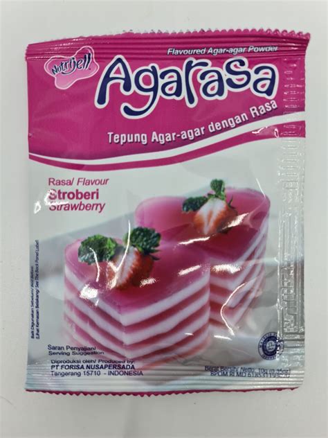 Agarasa Strawberry Flavoured Agar Agar Powder Toko Indonesia