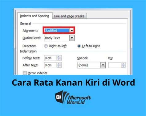 Tutorial Rata Kanan Dan Kiri Di Word Beserta Gambar Tutorial Ms Word