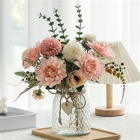 Amazon Naweida Artificial Flowers In Vase Faux Flowers In Vase For